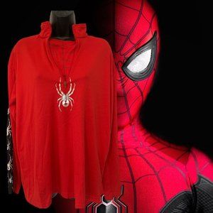 Spyder Men's Medium Long Sleeve Half Zip Shirt Spider-man